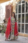 KA 1159 Russian Silk With Foil Embroidery Work Gown Wholesale Market In Surat